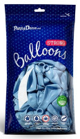 10 Partystar metallic Ballons pastellblau 30cm