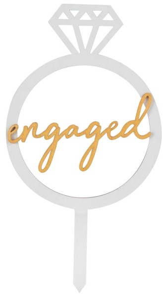 Champagne to Love Engagement taarttopper