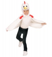 Preview: White rooster cape for children
