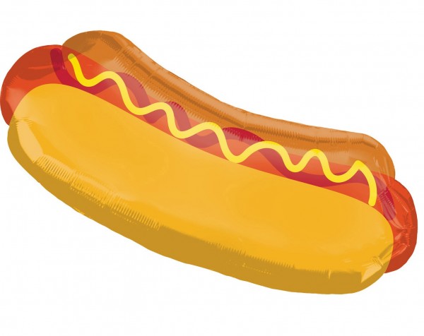 Palloncino foil sorridente per hot dog 83 x 38 cm 2