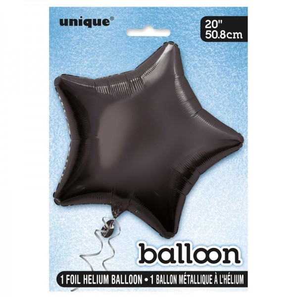 Foil balloon Rising Star black