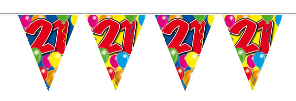 Numero di compleanno del palloncino a catena pennant 21