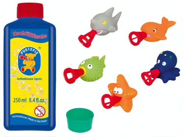 Set 7 pompas de jabón animales marinos