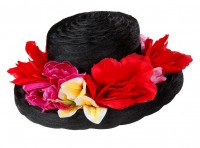 Vista previa: Sombrero festivo de flores para mujer