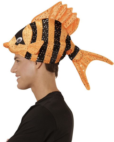 Orange colored anemonefish hat