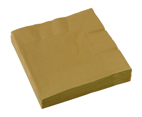 20 napkins 33 x 33 gold-plated