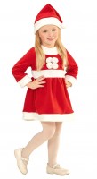 Santa Clara Weihnachtskleid mit Mütze für Kinder