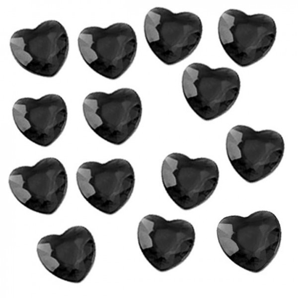 Black diamond hearts sprinkle decoration 28g