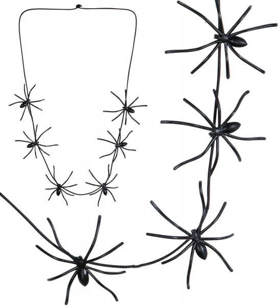 Halskette Spinnen Schwarz 60cm 3