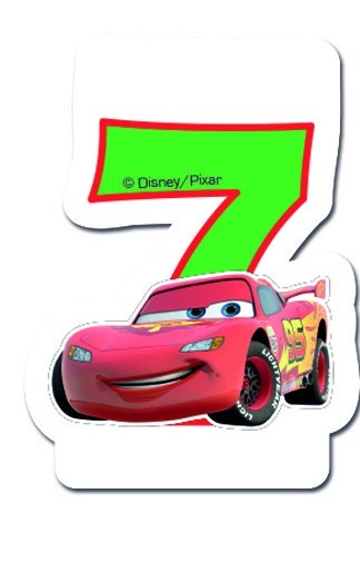 Świece Ciasto Cars Neon City Numer 7