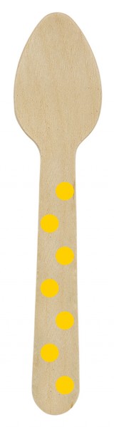 Kunterbunte Mini Holz Löffel Rainbow Dots 12 Stück 6