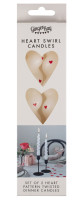 Widok: 2 świeczki w kształcie serca o średnicy 24 cm
