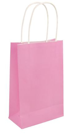 Bolsa de regalo de papel rosa bebé