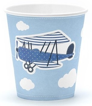 6 Little Plane paper cups 180ml