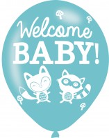 Vorschau: 6 Ballons Welcome Baby Niedliche Tiere