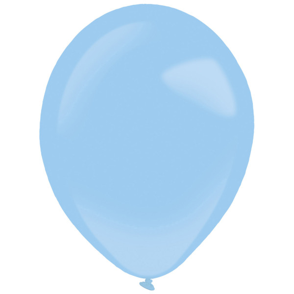 100 balonów lateksowych pastelowy niebieski 12cm