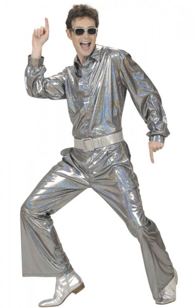 Silver party disco men's pants 3