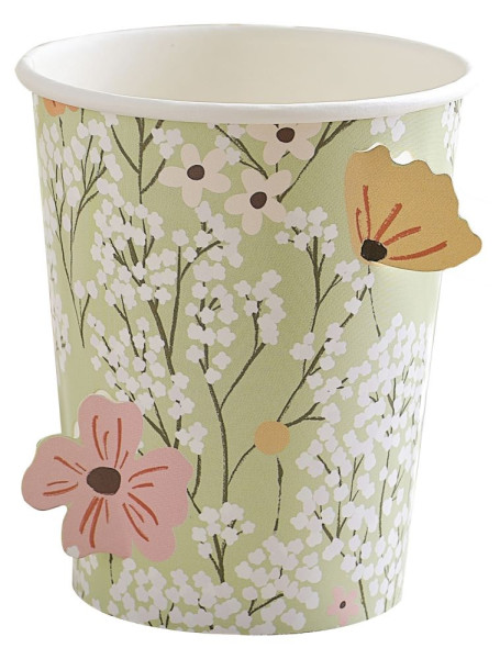 8 Blooming Life paper cups 250ml