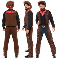 Oversigt: Wild West cowboy kostume til mænd
