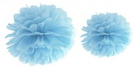 Pompon azzurro pastello 25 cm