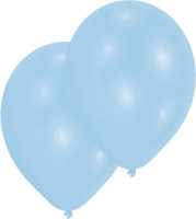 Sæt med 10 balloner lyseblå 27,5 cm