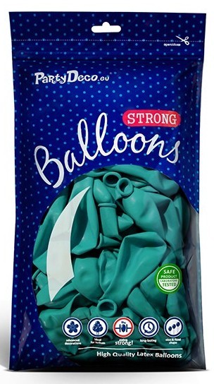 50 ballons étoiles turquoise 30cm 2