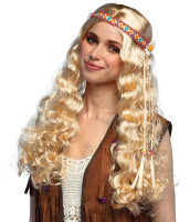 Blond hippiebrud peruk