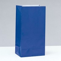 12 paper gift bags Valentina royal blue