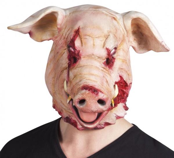 Horror Latex Maske Blutiges Schwein