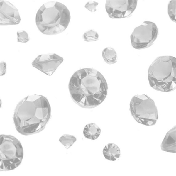 Decorazione da tavola con diamanti trasparenti 100g