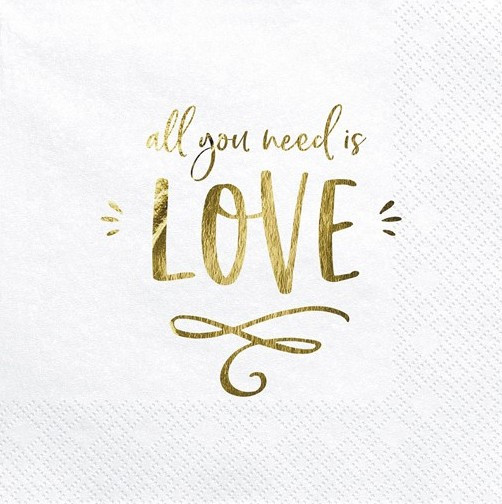 20 All you need is love servetten 33cm