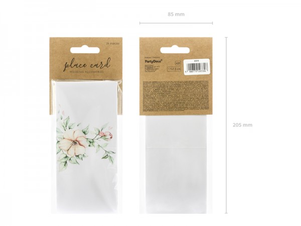 25 tarjetas de lugar de flor de cerezo 7 x 7,5 cm 3