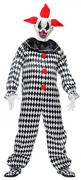 Horror circus clown costume for men
