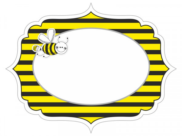 6 Bienen Namensschilder 3
