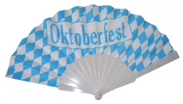 Oktoberfest Fächer Blau-Weiß | Party.de