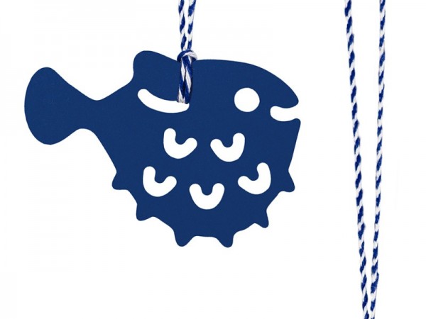 6 maritime gift cards Ahoy with ribbon 3