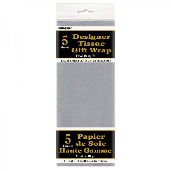 5 wrapping paper sections Celebration Silver 2