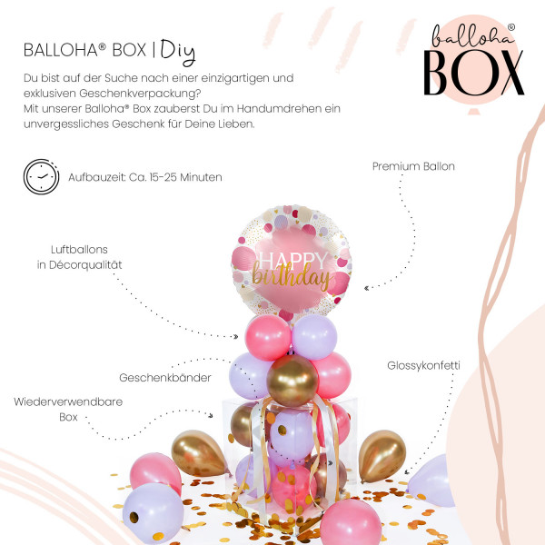 Balloha Geschenkbox DIY Pink Birthday XL 3