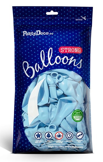 10 Partystar Luftballons babyblau 30cm 4