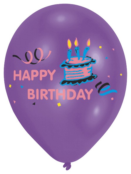 10 Luftballons bunte Geburtstagsparty 25 cm 3