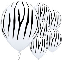 25 Zebra Muster Luftballons 28cm
