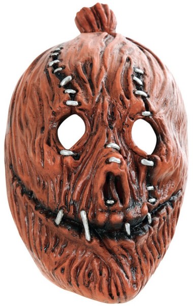 Zombie pumpkin mask stapled