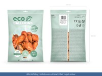 Vorschau: 100 Eco metallic Ballons orange 30cm