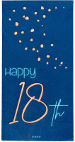 18 urodziny 10 serwetek Elegancki niebieski