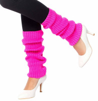 Leg warmers for women neon pink long