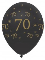 6 Magical 70th Birthday Luftballons 30cm