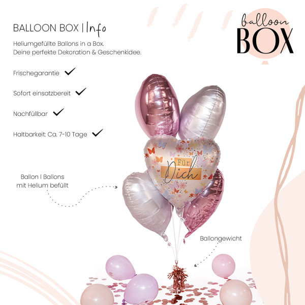 Heliumballon in der Box Für Dich Butterflies 3