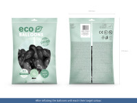 100 eco metallic ballonnen zwart 26cm