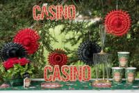 LED Casino Holzschild Jackpot 30 x 10cm