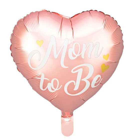 Ballon coeur rose future maman 45cm